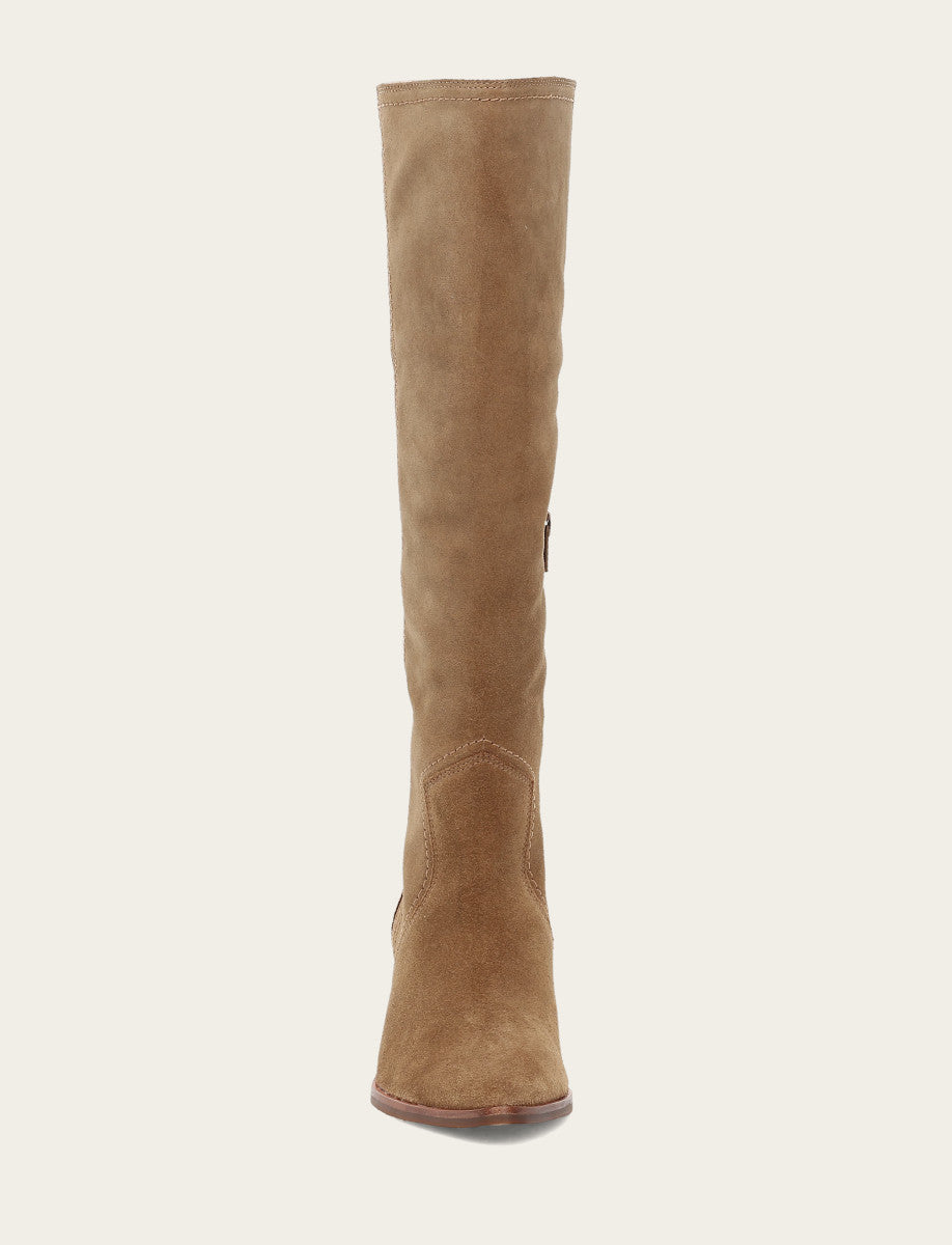 Women's Almond Sadie Softy Tall Wide Calf Boot - Almond