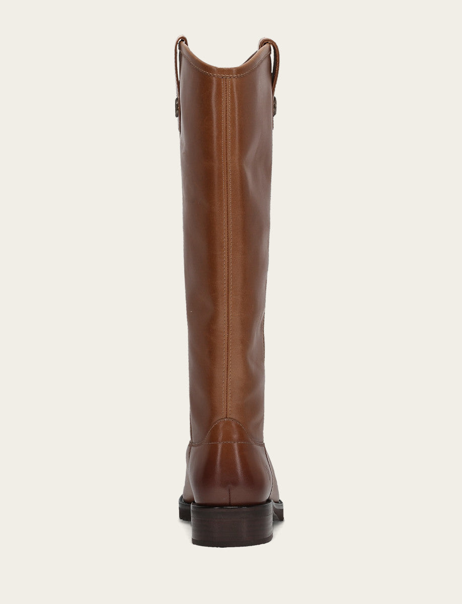 Women's Tan Melissa Lug Button Tall Wide Calf Boot - Tan