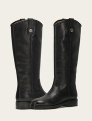 Women's Black Melissa Lug Button Tall Boot - Black