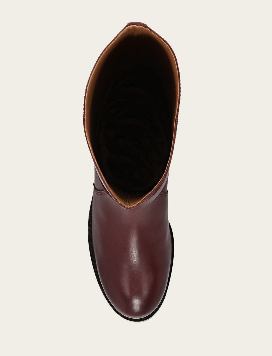 Women's Merlot Melissa Belted Riding Boot - Merlot