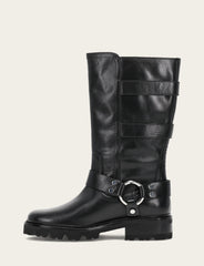 Women's Black Olivia Moto Mid Boot - Black