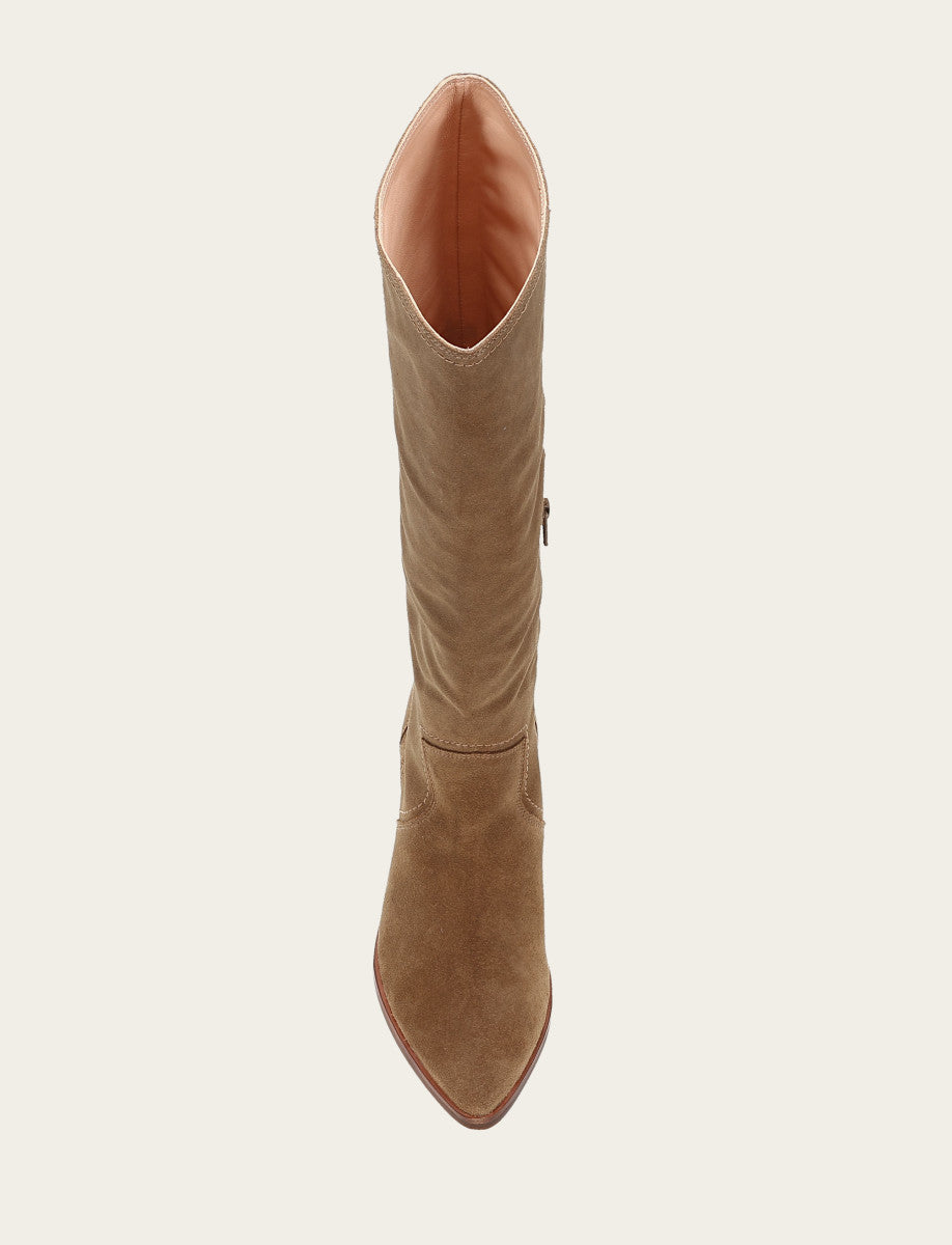 Women's Almond Sadie Softy Tall Boots - Almond
