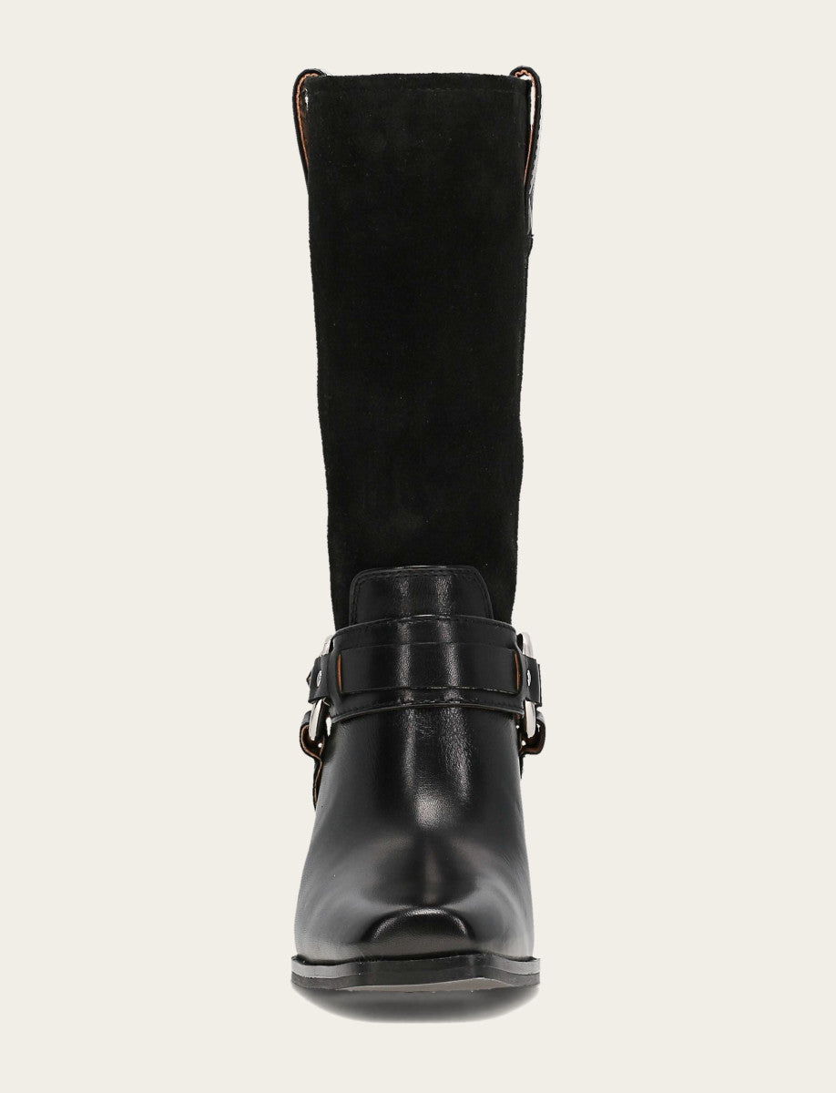 Women's Black Shiloh Harness Belted Boot - Black