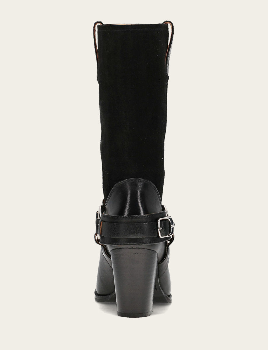 Women's Black Shiloh Harness Belted Boot - Black