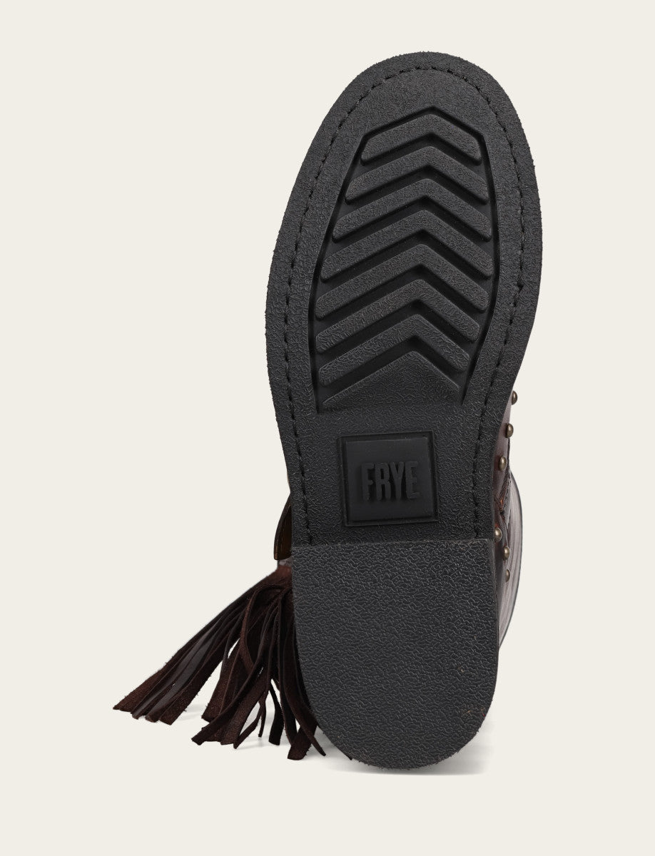 Women's Cherry Lacquer Viv Fringe Engineer Boot - Cherry Lacquer