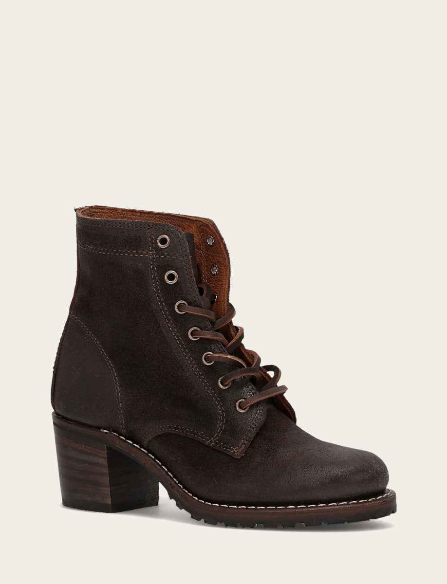 Women's Dark Brown Sabrina 6G Lace Up Boots - Dark Brown