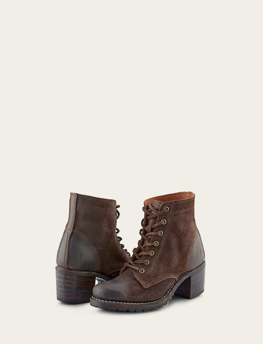 Women's Dark Brown Sabrina 6G Lace Up Boots - Dark Brown
