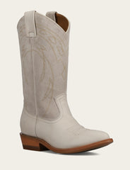 Ivory Billy Pull On Deco Stitch Boot - Ivory