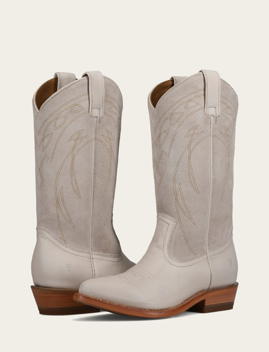 Ivory Billy Pull On Deco Stitch Boot - Ivory