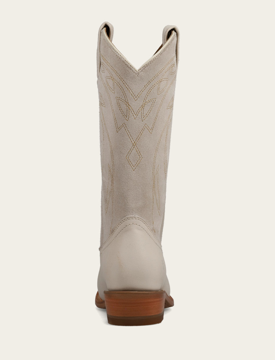 Ivory Billy Pull On Deco Stitch Boot - Ivory
