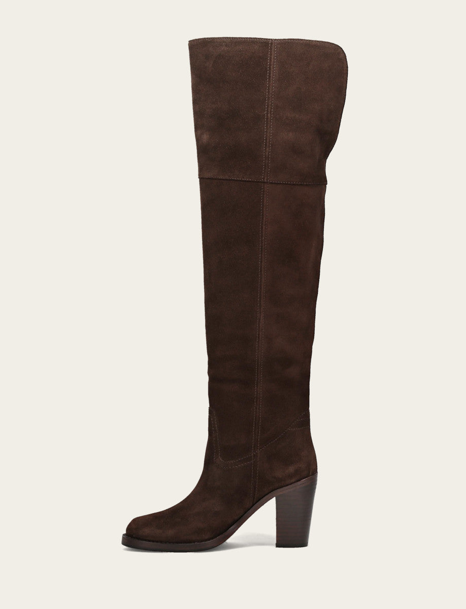 Women's Dark Brown Corinne Over The Knee Boot - Dark Brown