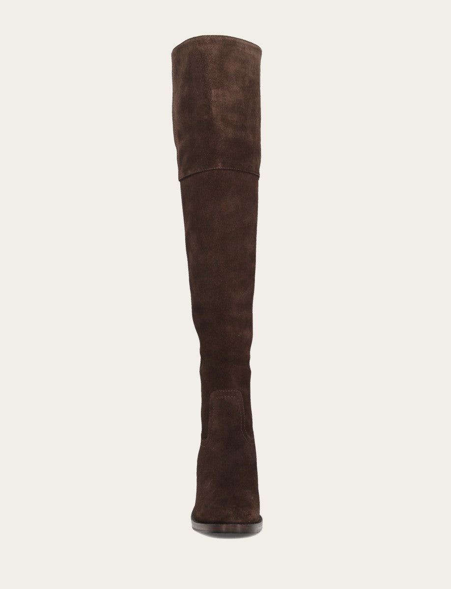Women's Dark Brown Corinne Over The Knee Boot - Dark Brown