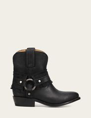 Women's Black Billy Harness Ruffle Boots - Black