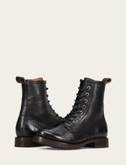Women's Black Veronica Flex Combat Booties - Black