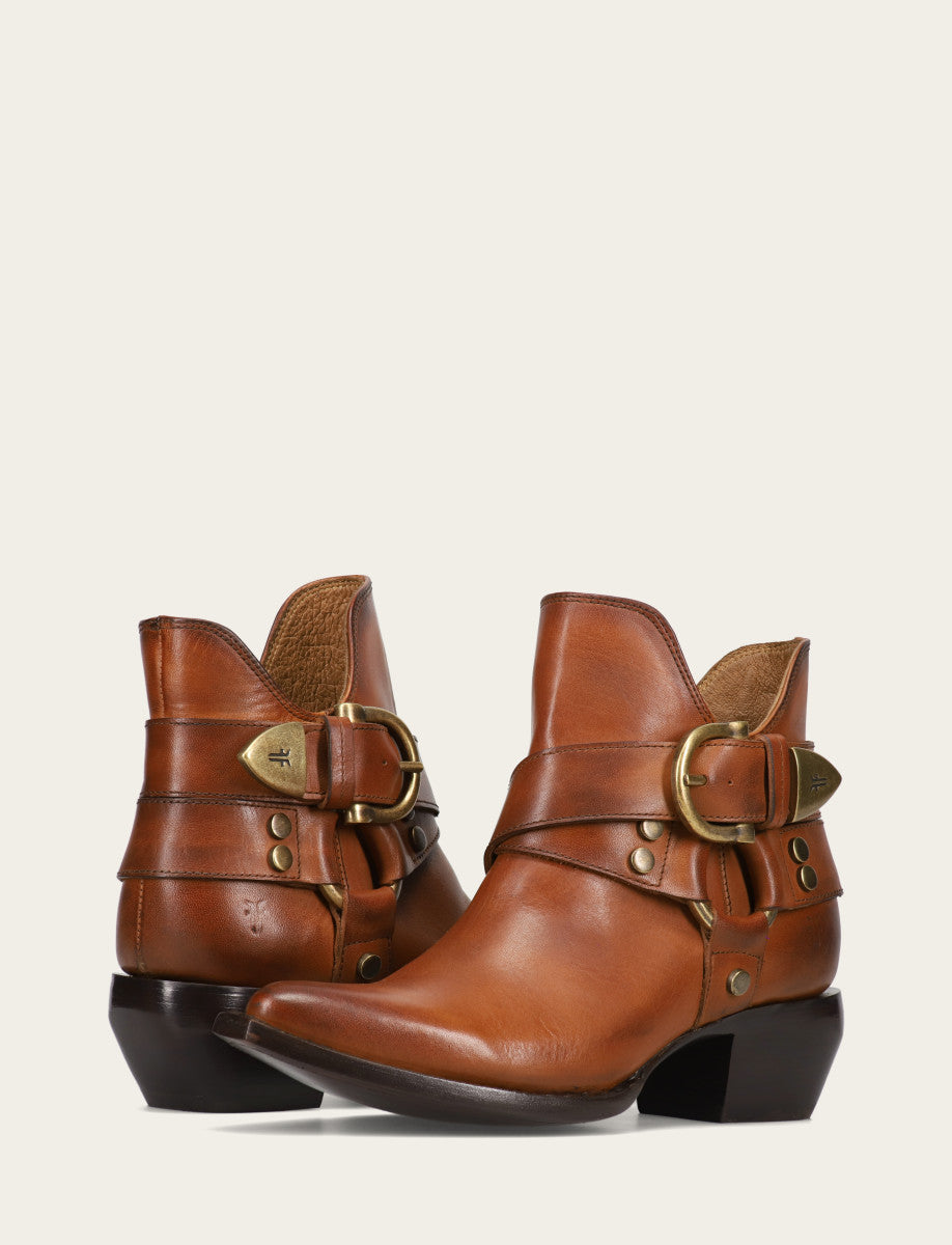 Women's Caramel Sacha Multi Strap Booties - Caramel