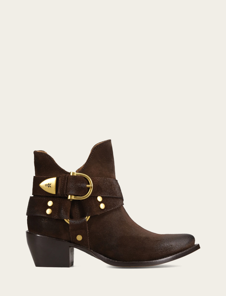 Women's Chocolate Sacha Multi Strap Booties - Chocolate