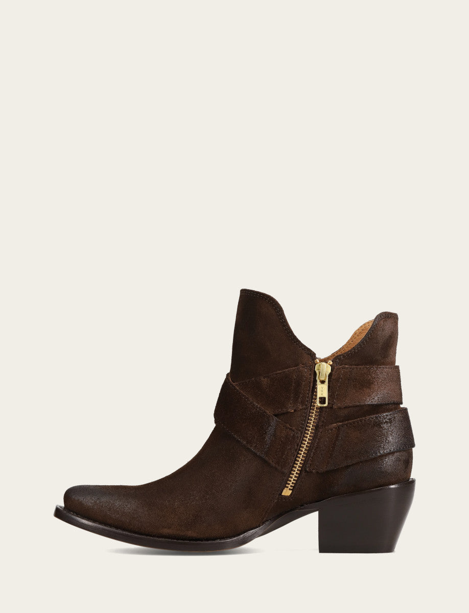 Women's Chocolate Sacha Multi Strap Booties - Chocolate