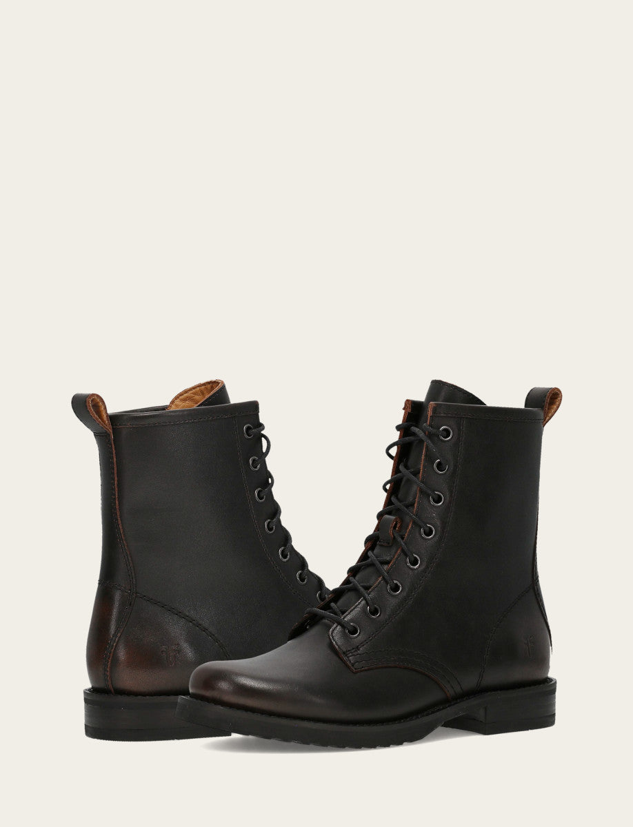 Antique Brown Veronica Flex Combat Boot - Antique Brown
