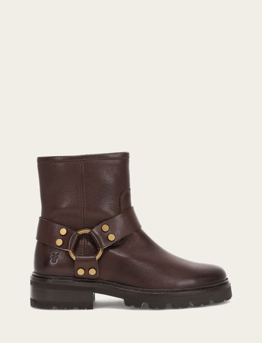 Women's Chocolate Olivia Harness Short Booties - Chocolate