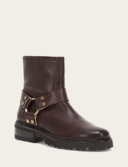 Women's Chocolate Olivia Harness Short Booties - Chocolate