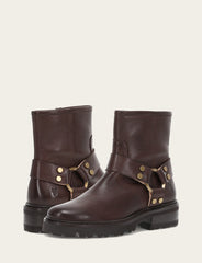 Women's Chocolate Olivia Harness Short Booties - Chocolate