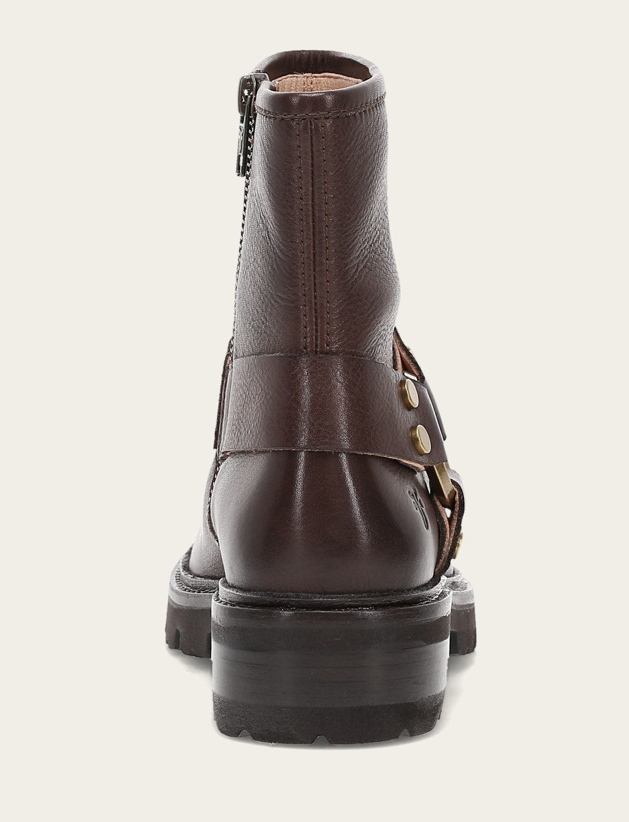 Women's Chocolate Olivia Harness Short Booties - Chocolate