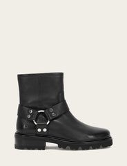 Women's Black Olivia Harness Short Booties - Black