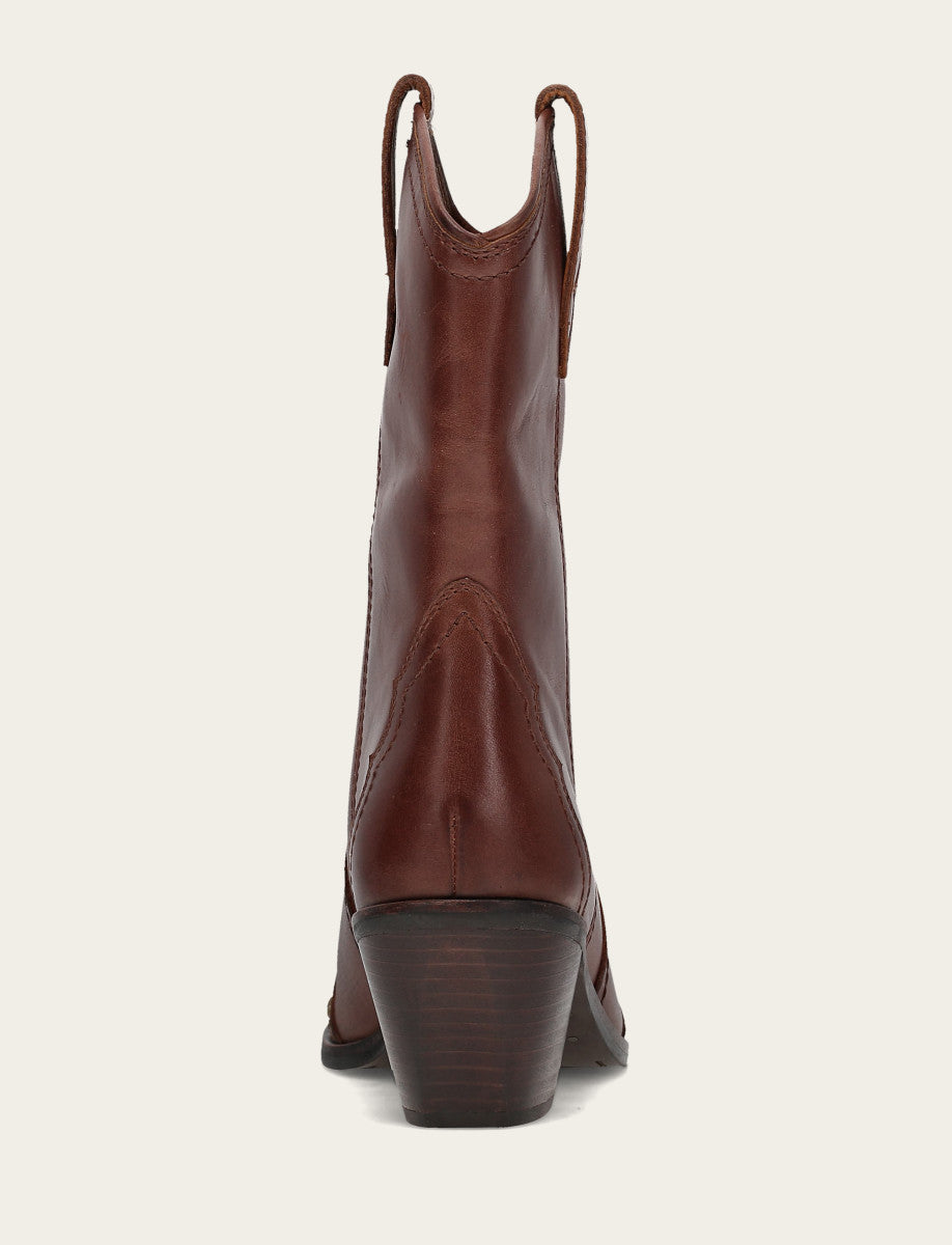 Women's Saddle Sara Wingtip Stud Western Boots - Saddle