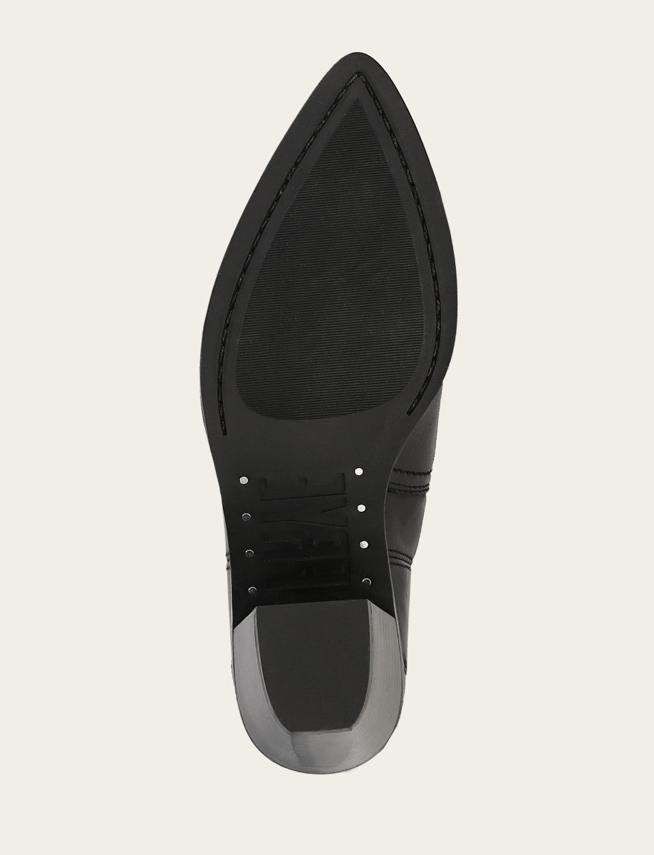 Women's Black Sara Wingtip Stud Boot - Black