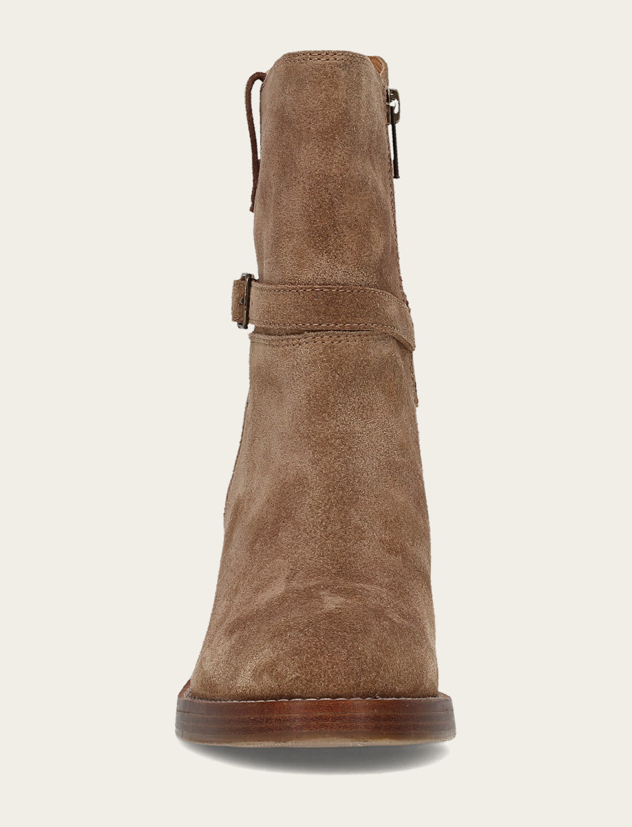 Women's Mushroom Rylee Belted Inside Zip Boot - Mushroom