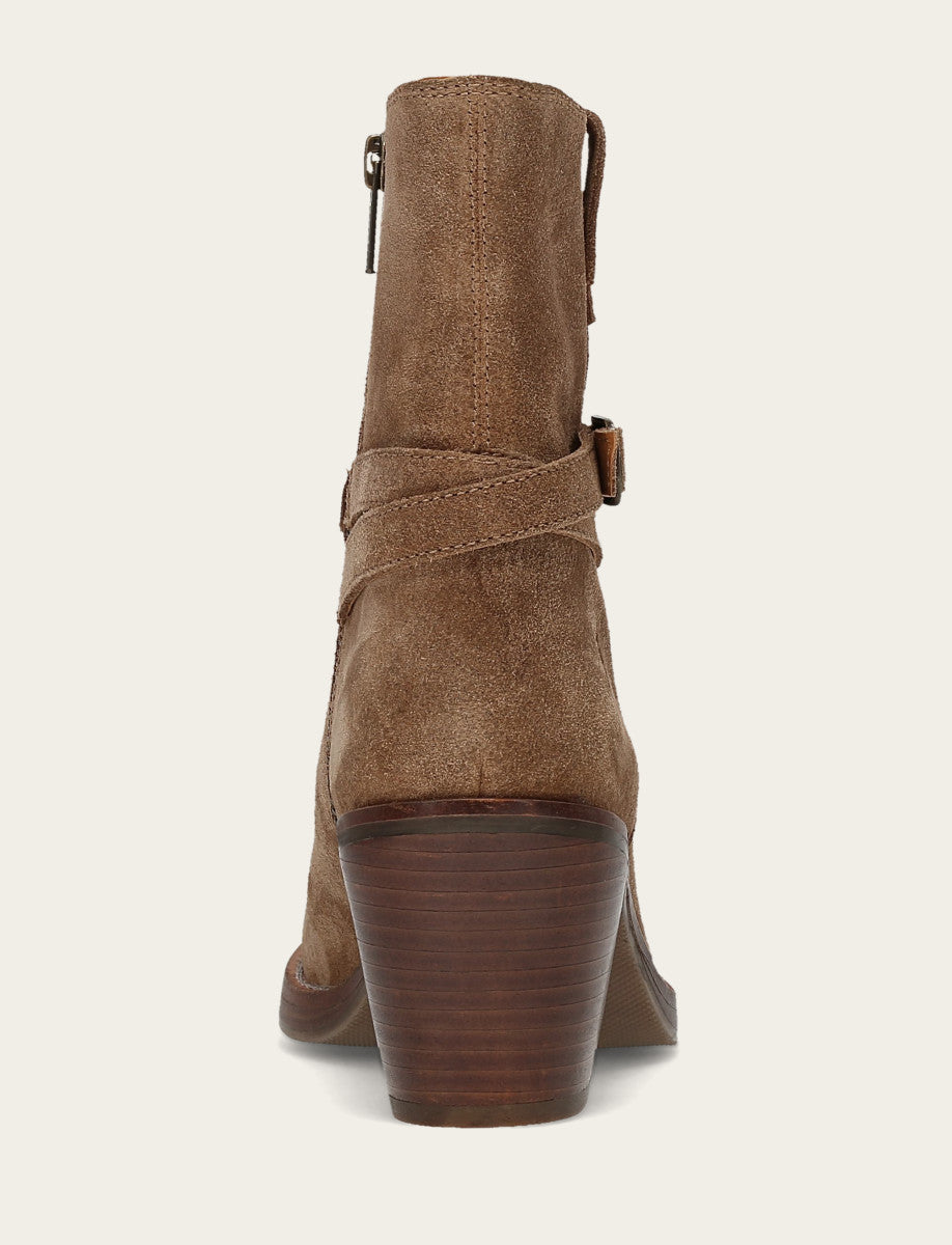Women's Mushroom Rylee Belted Inside Zip Boot - Mushroom