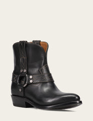 Women's Black Billy Short Harness Booties - Black
