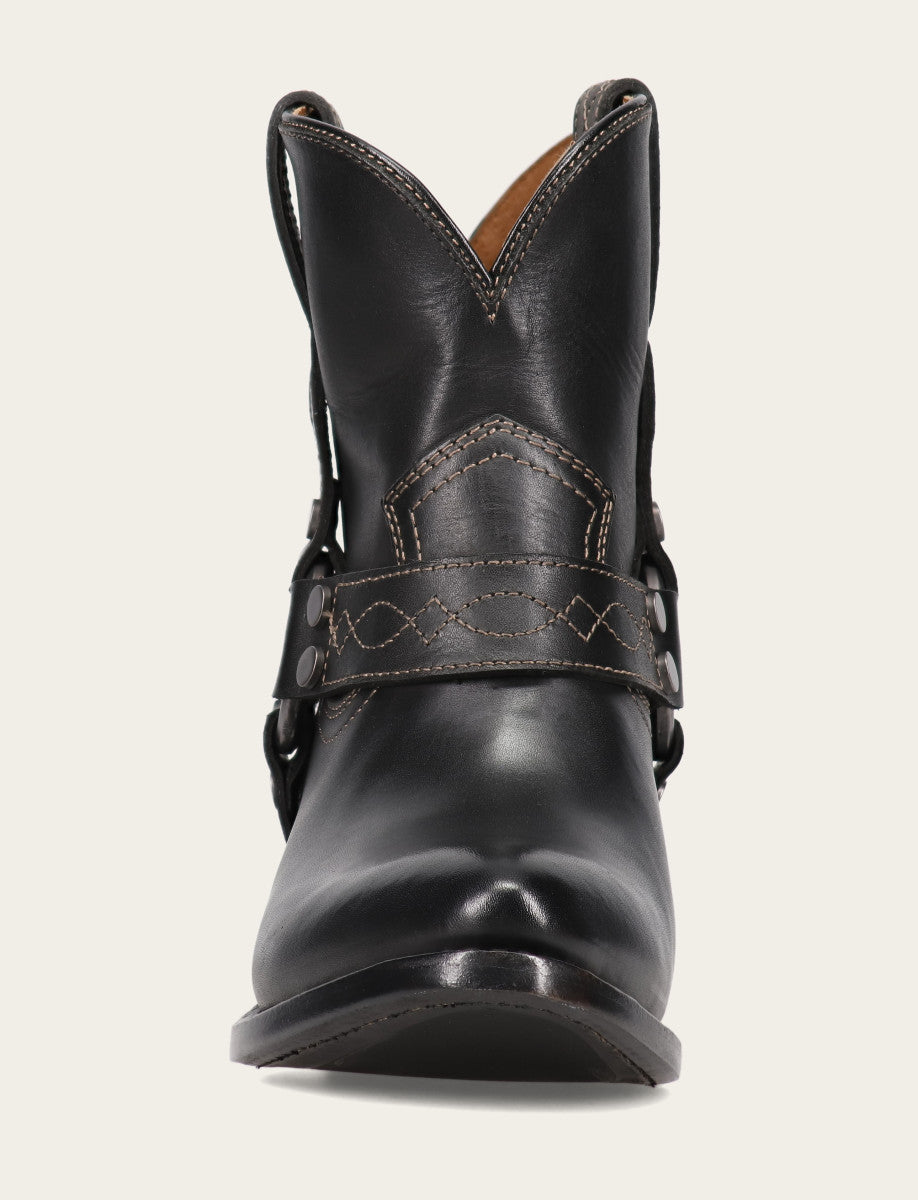 Women's Black Billy Short Harness Booties - Black
