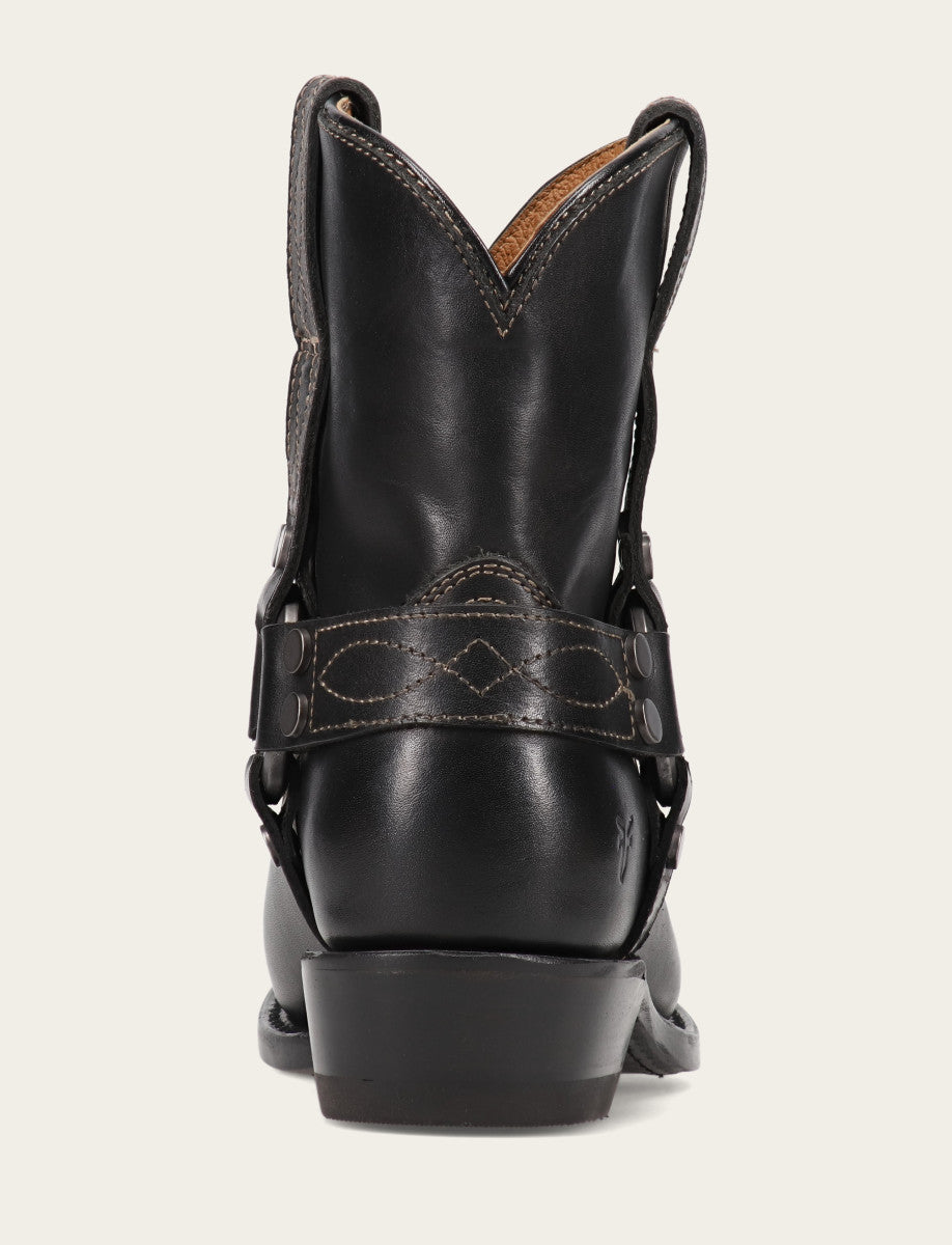 Women's Black Billy Short Harness Booties - Black