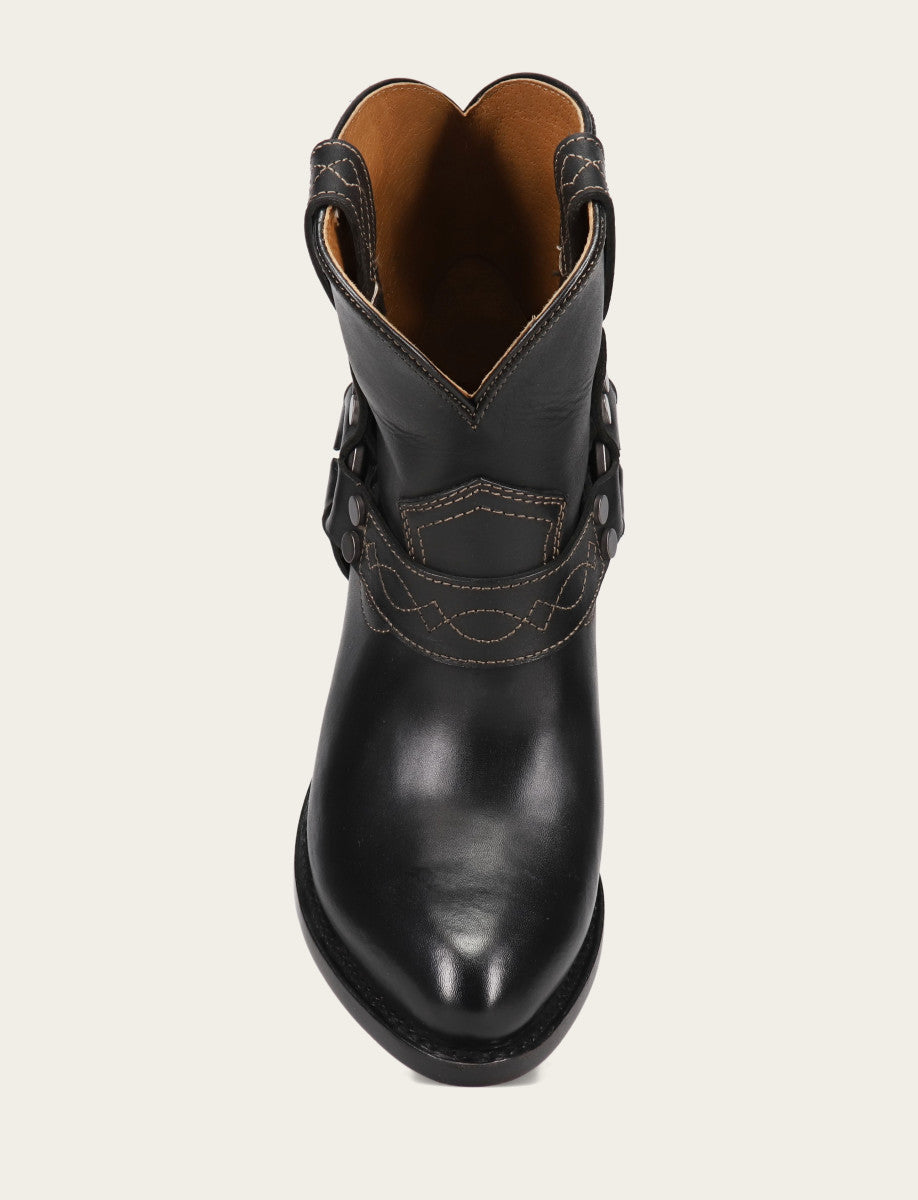 Women's Black Billy Short Harness Booties - Black