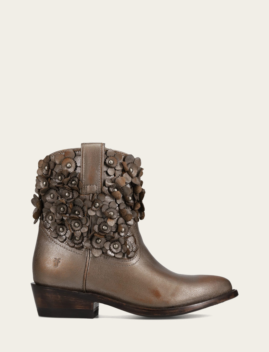 Women's Metallic Stone Billy Flower Boot - Metallic Stone