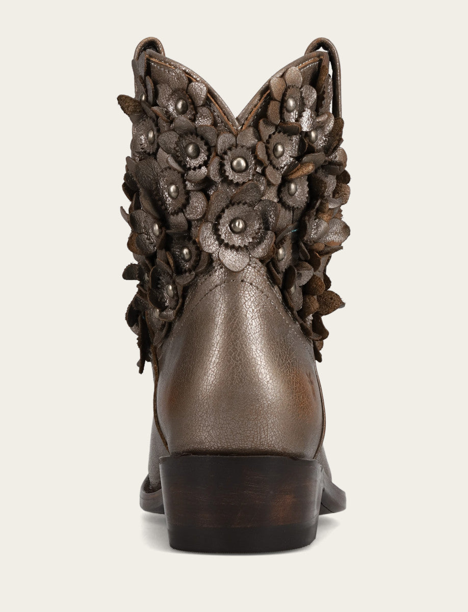 Women's Metallic Stone Billy Flower Boot - Metallic Stone