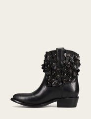 Women's Black Billy Flower Boot - Black