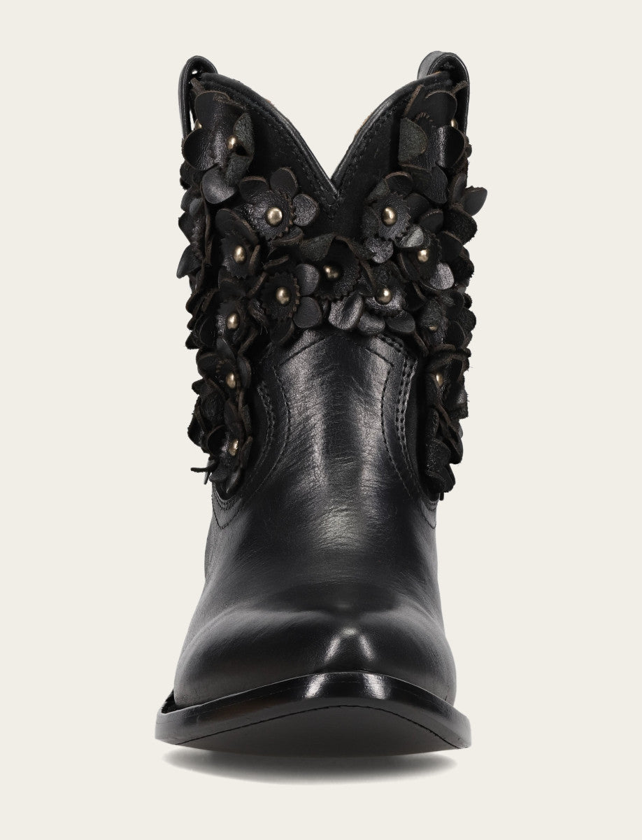 Women's Black Billy Flower Boot - Black