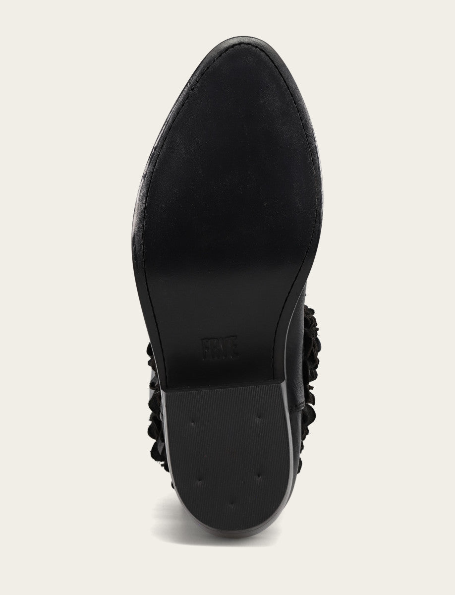 Women's Black Billy Flower Boot - Black