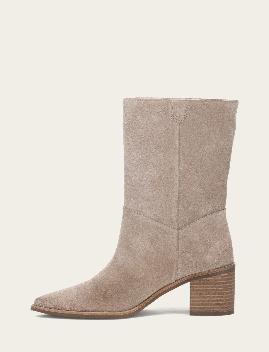 Women's Taupe Sadie Softy Mid Booties - Taupe