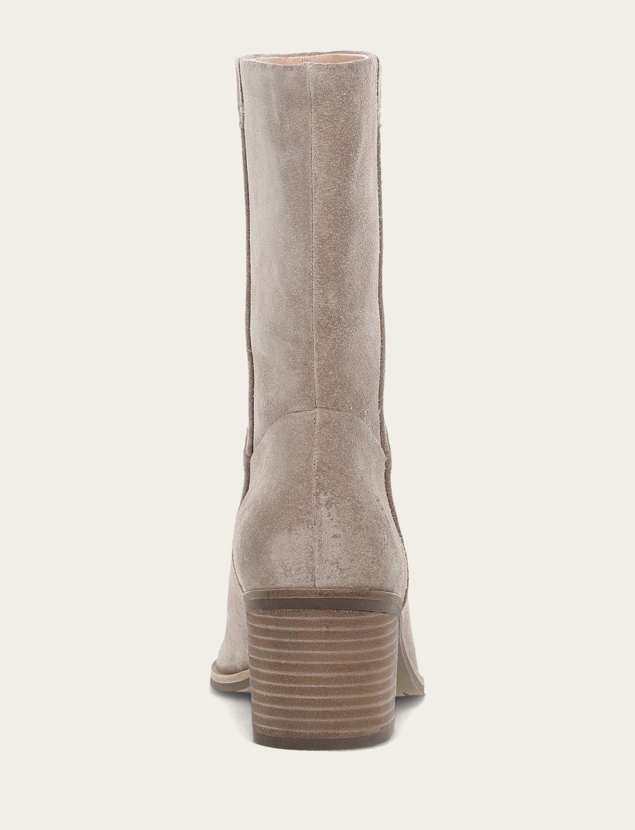 Women's Taupe Sadie Softy Mid Booties - Taupe