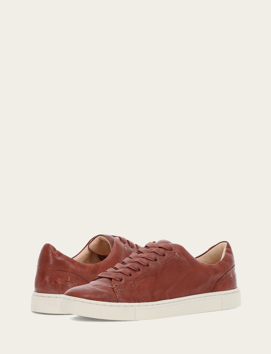 Women's Cognac Ivy Low Lace Sneakers - Cognac
