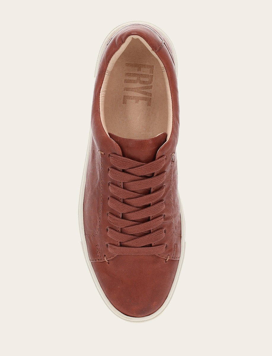 Women's Cognac Ivy Low Lace Sneakers - Cognac