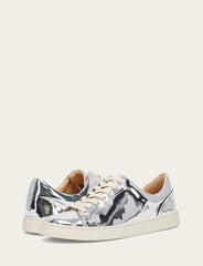 Women's Silver Ivy Low Lace Slip On Sneakers - Silver