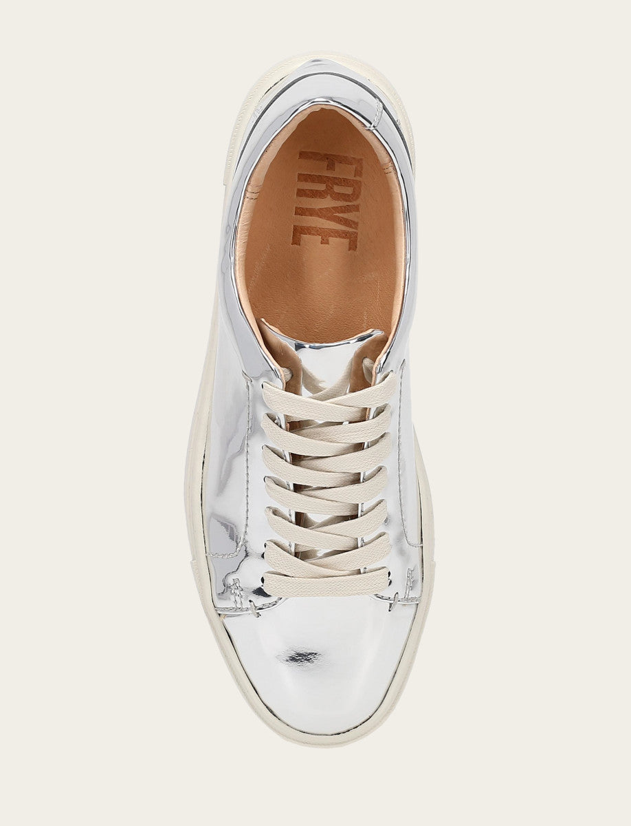 Women's Silver Ivy Low Lace Slip On Sneakers - Silver