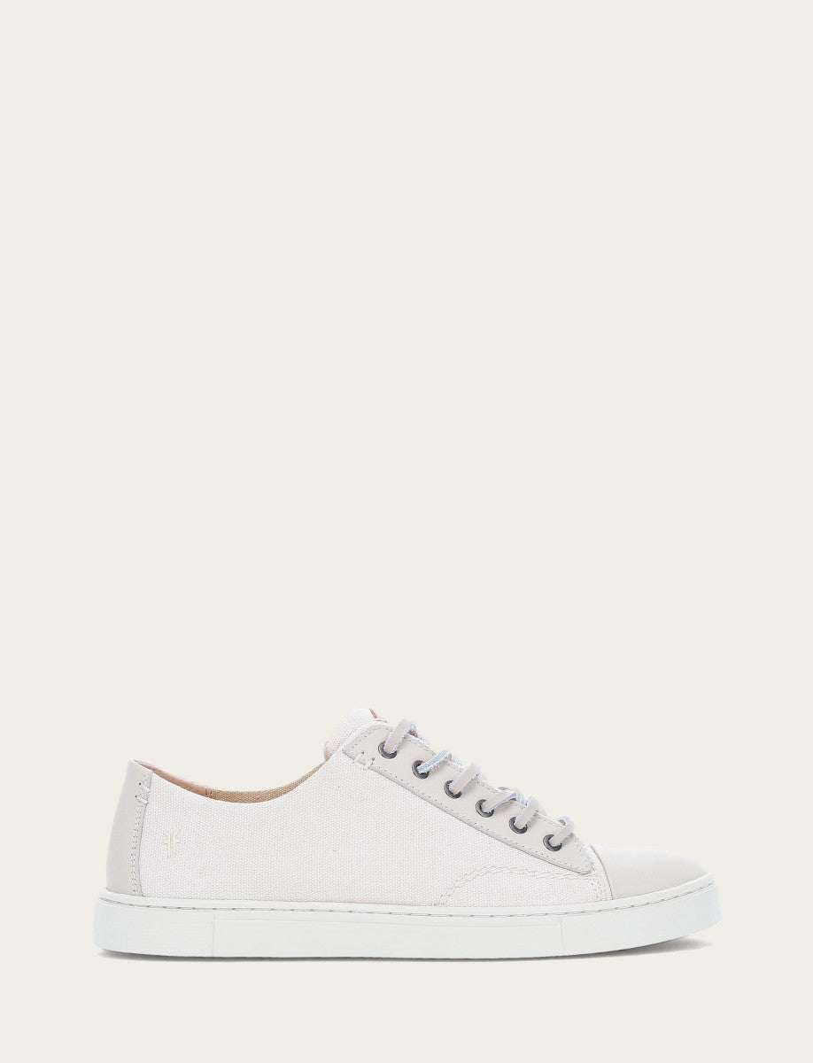 Women's Ivory Ivy Canvas Low Lace Sneakers - Ivory