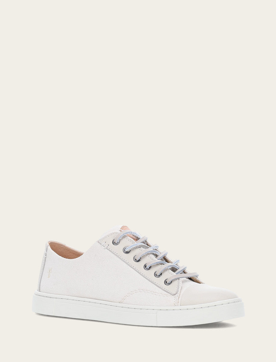 Women's Ivory Ivy Canvas Low Lace Sneakers - Ivory