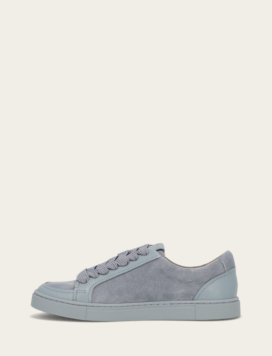 Women's Steel Blue Ivy Court Low Lace Sneakers - Steel Blue