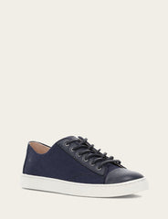 Women's Navy Ivy Canvas Low Lace Sneakers - Navy